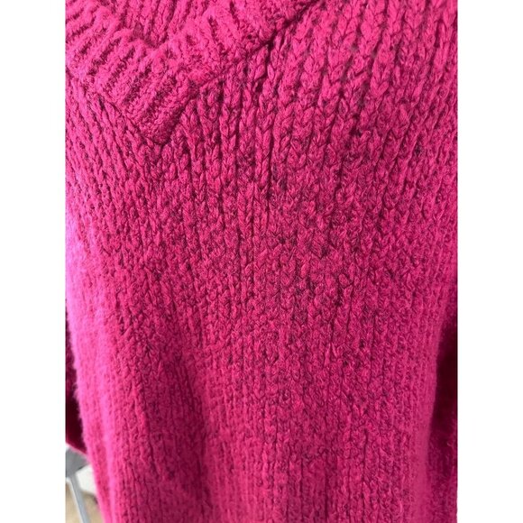 NWOT Nine West Womens Large Turtleneck Sweater Fuchsia 75% Acrylic 25% Polyester - Picture 4 of 9